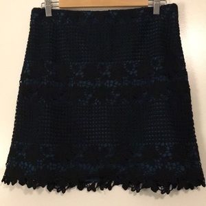 LOFT Lace Overlay Skirt